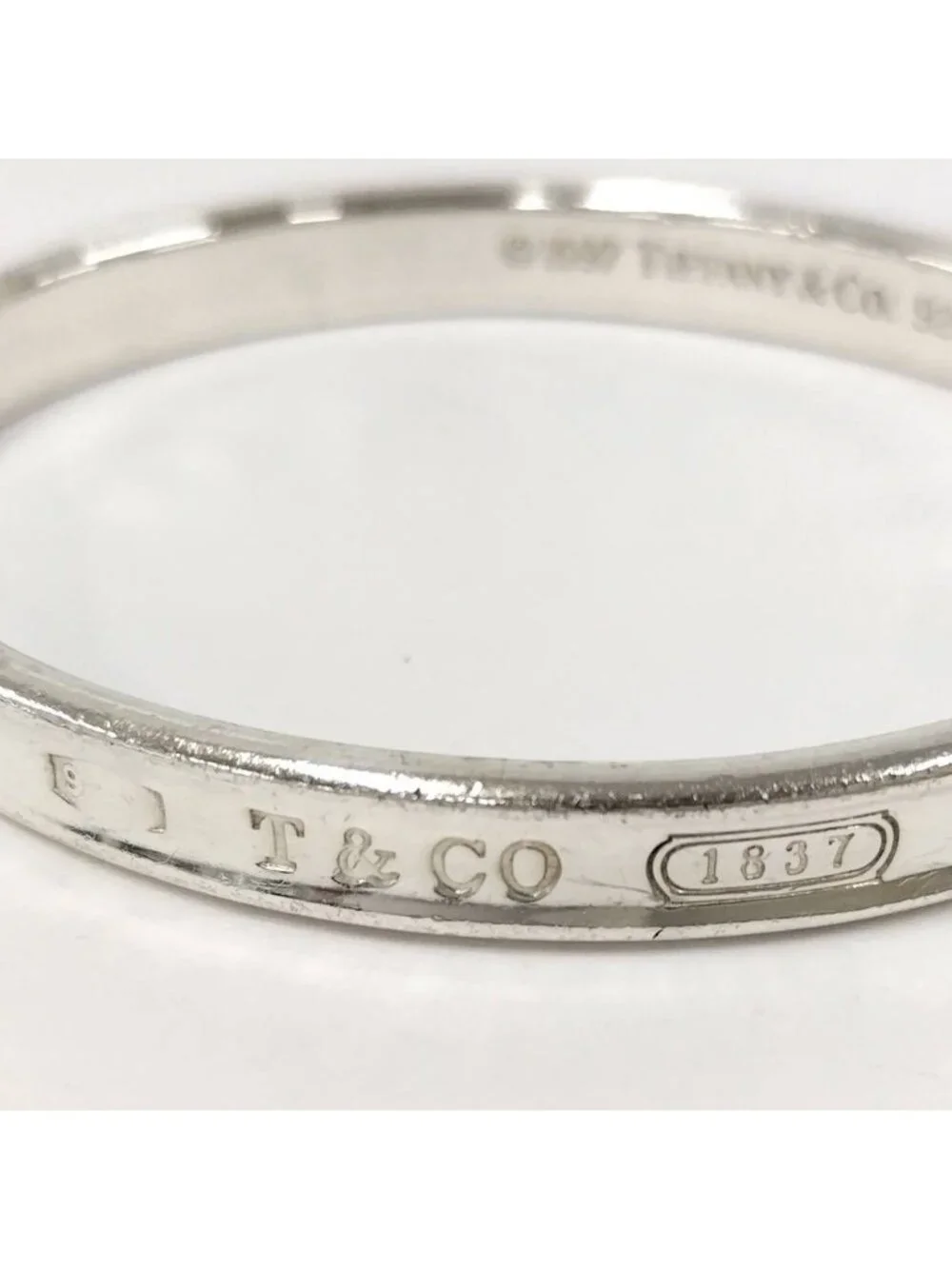 Tiffany & Co Narrow Bangle Bracelet 925 Sterling Silver